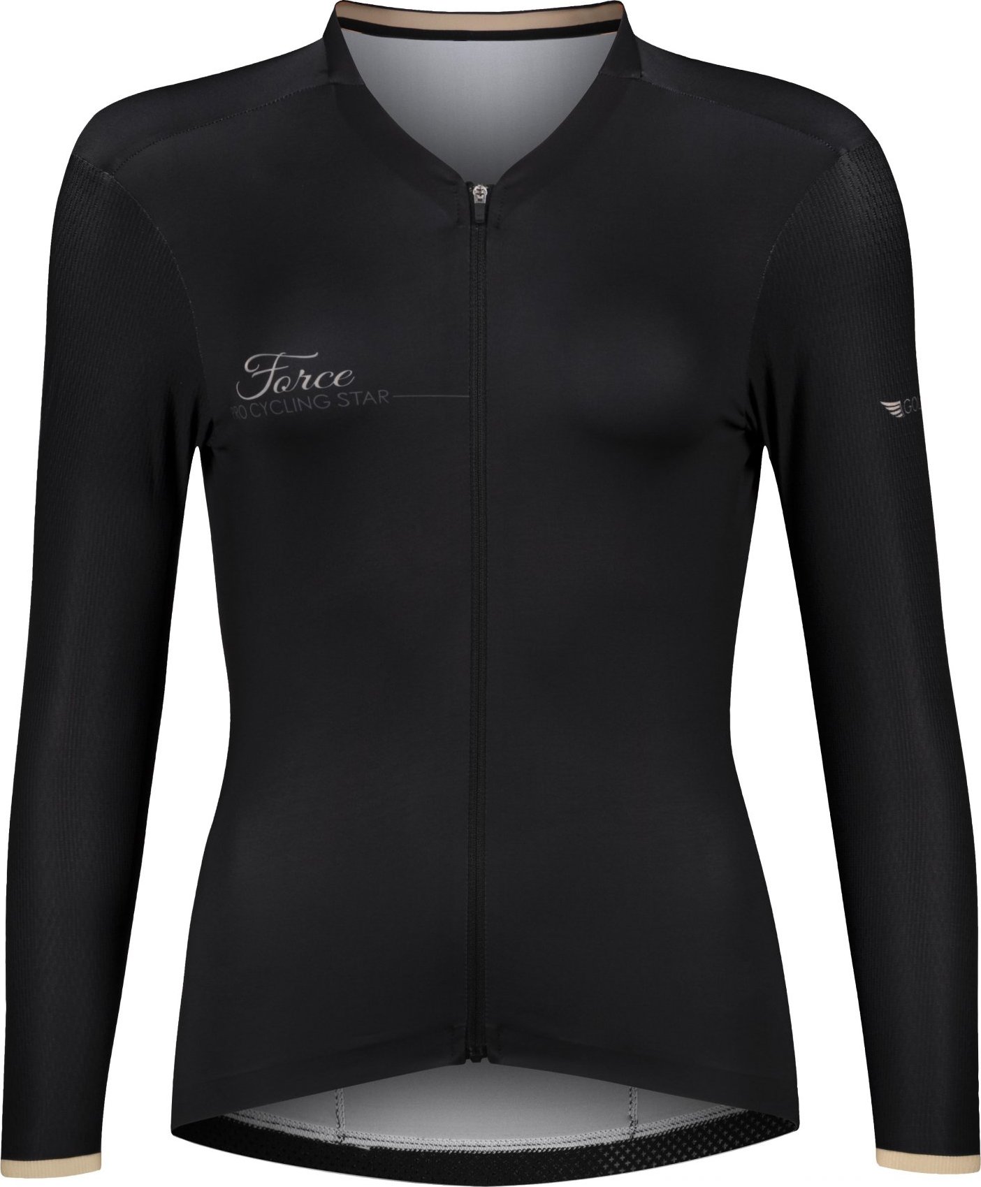 dres FORCE GOLD LADY dlouhý rukáv, černý Velikost: L