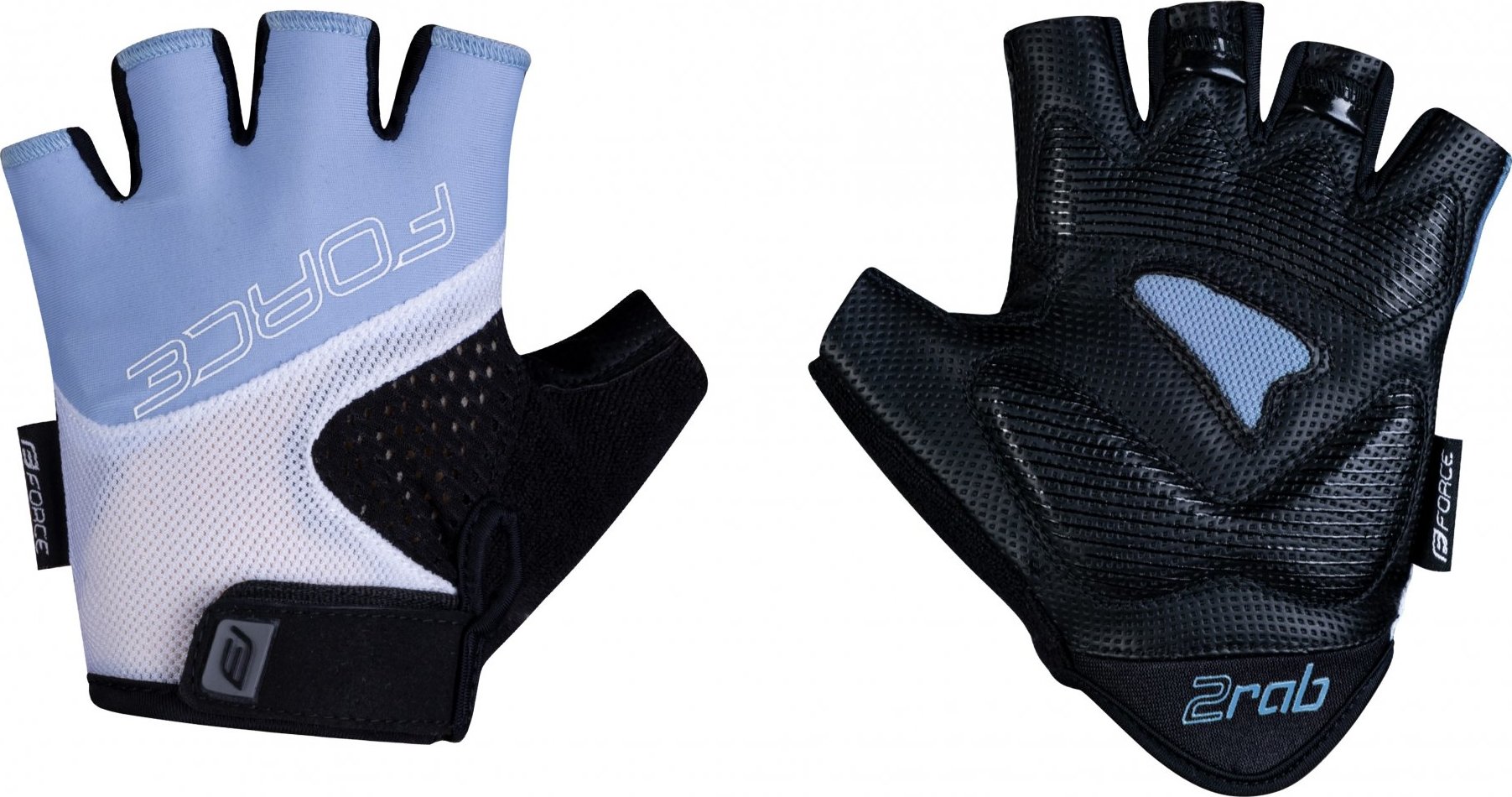 rukavice FORCE RAB 2 LADY, černo-modro-bílé Velikost: S