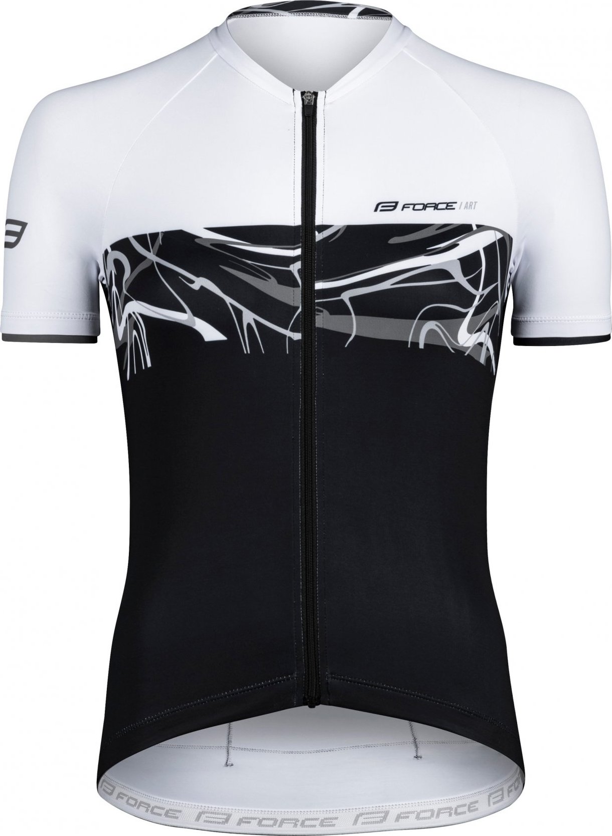 FORCE dres F ART LADY kr. rukáv, černo-bílý Velikost: M