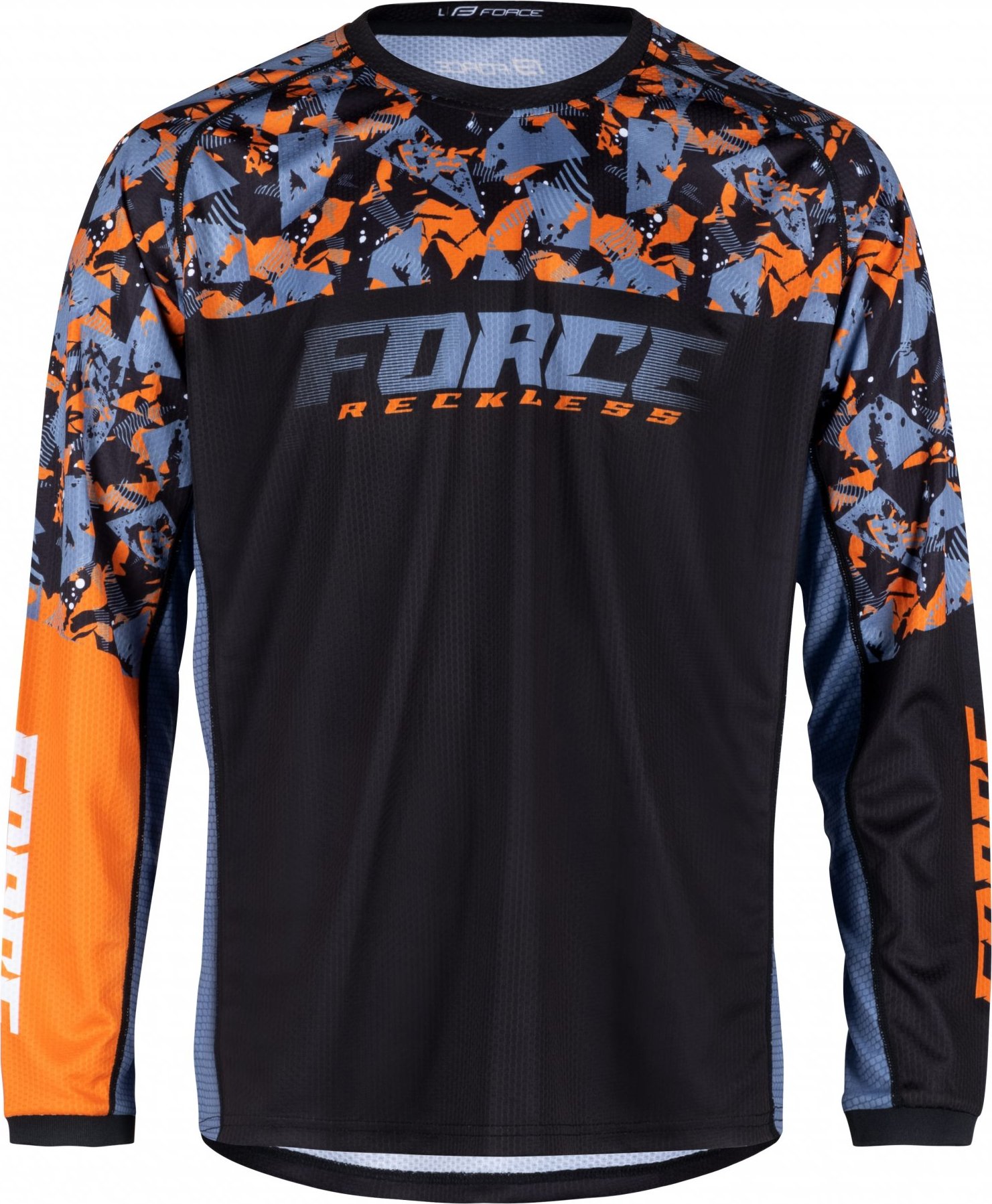 FORCE dres F RECKLESS dl. rukáv, černo-oranžový Velikost: 3XL