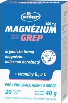 Enervit Vitar Magnézium 400 mg 20 sáčků - grep
