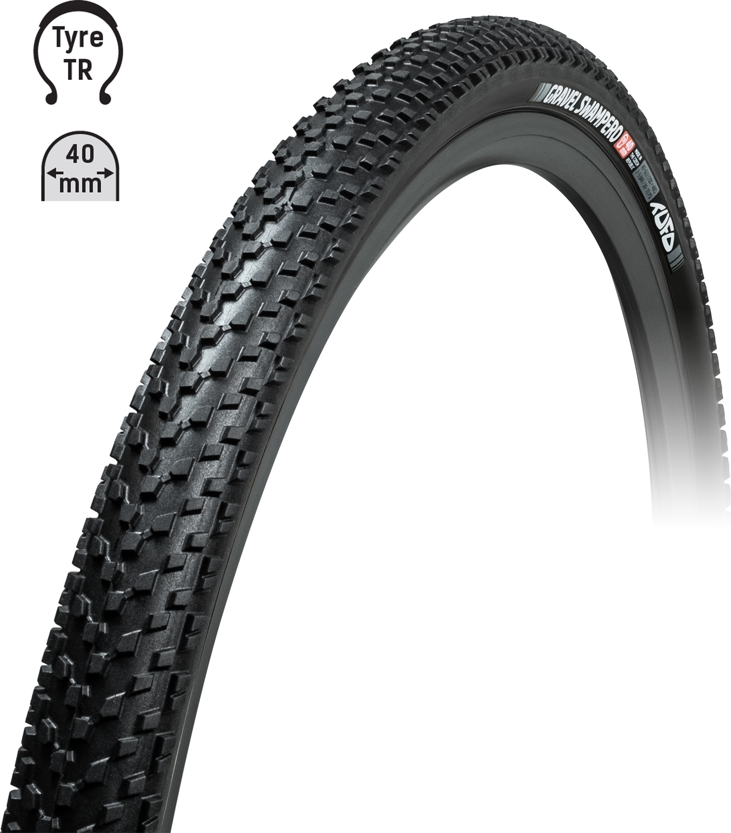 plášť TUFO Gravel SWAMPERO 700x40C, bezduš. črn