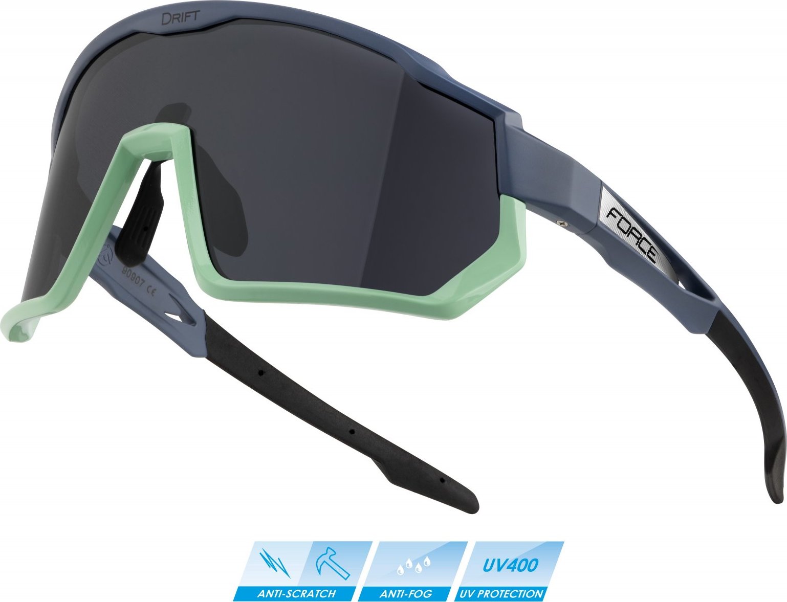 FORCE brýle F DRIFT stormy blue-mint,černé kontrast.sklo