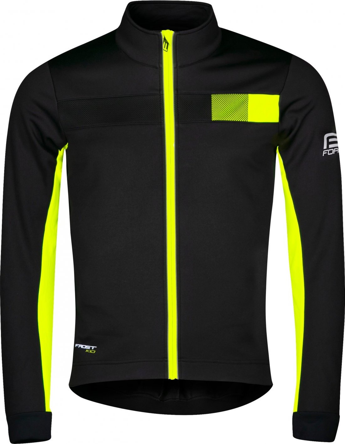 FORCE bunda F FROST KID softshell, černo-fluo Velikost: 128-140