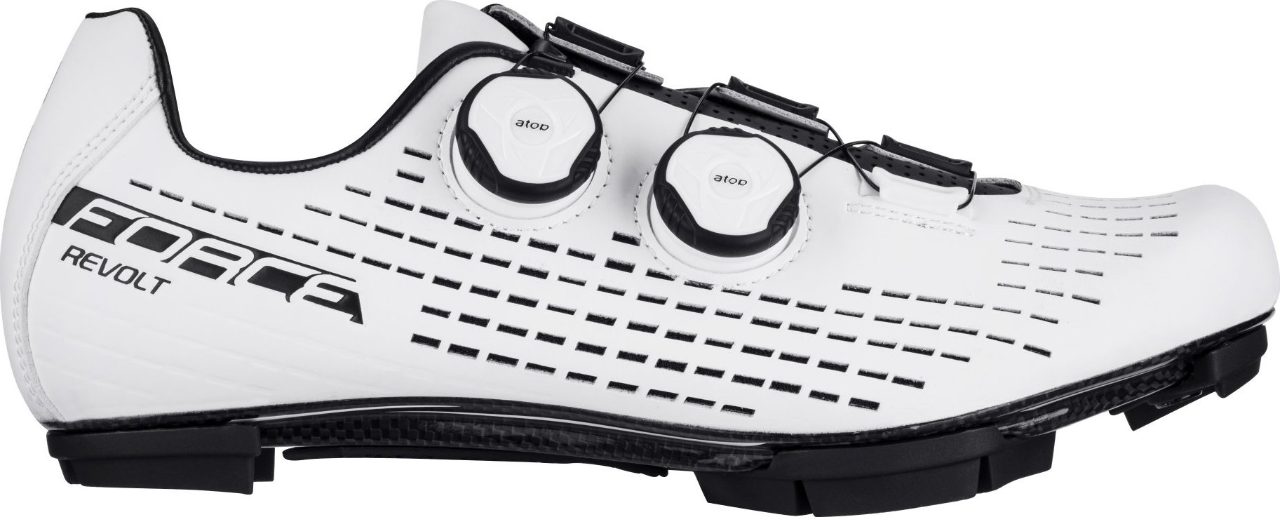 tretry FORCE MTB REVOLT CARBON, bílé Velikost: 44