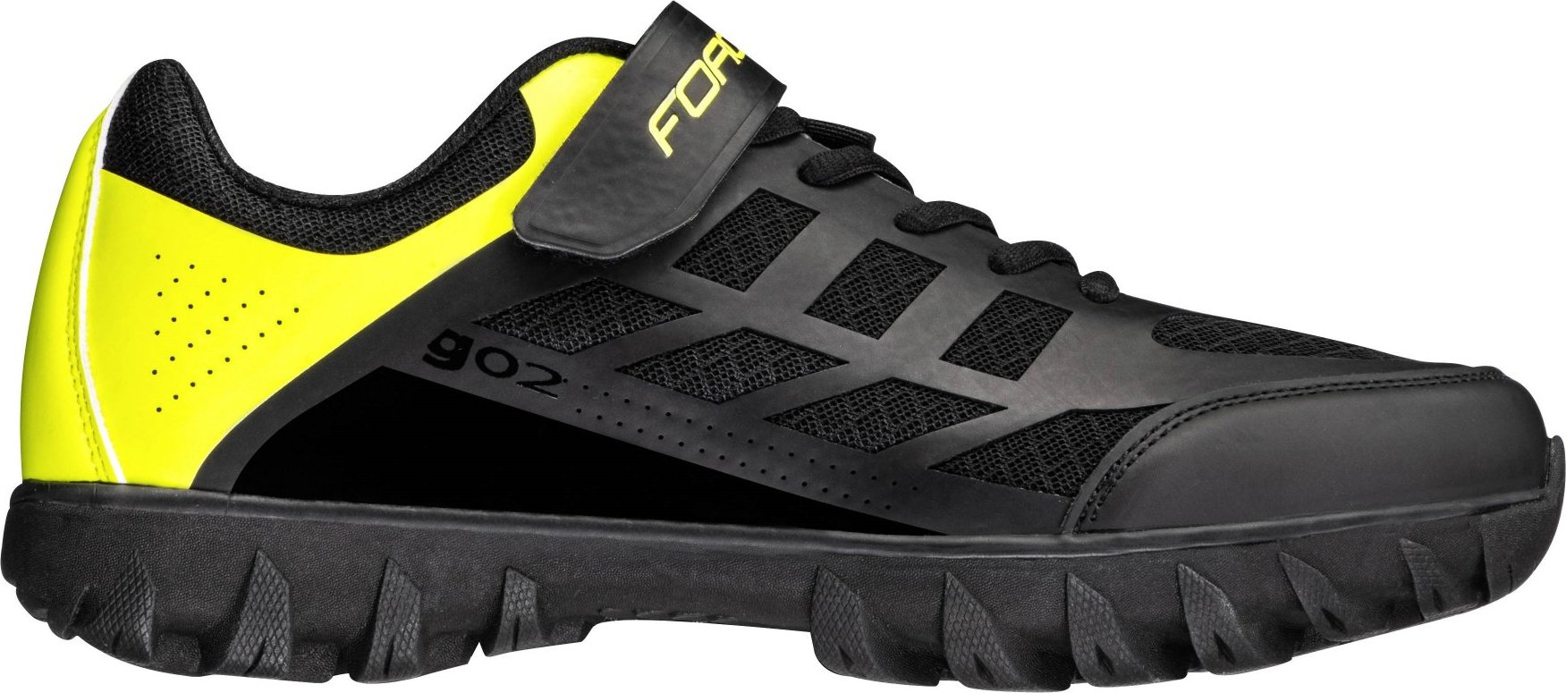 tretry FORCE MTB GO2, černo-fluo Velikost: 38