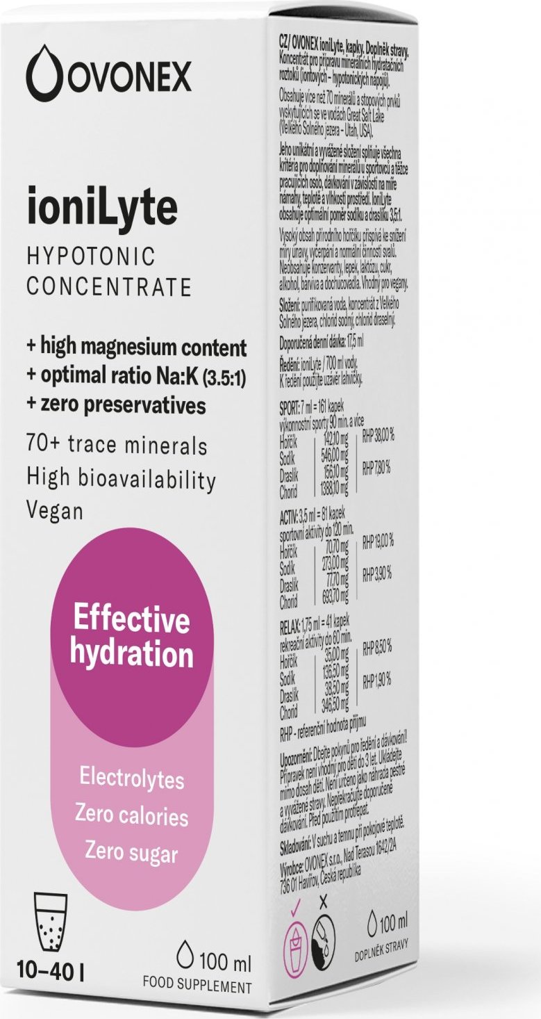 Ovonex hypotonický iontový koncentrát, 100 ml
