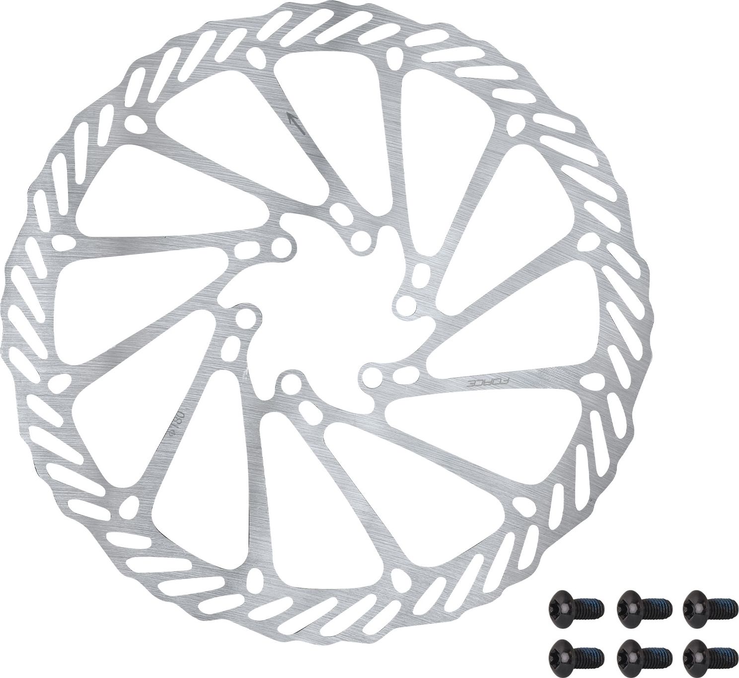 FORCE kotouč brzdový FORCE-2 180 mm, 6 děr, stříbrný