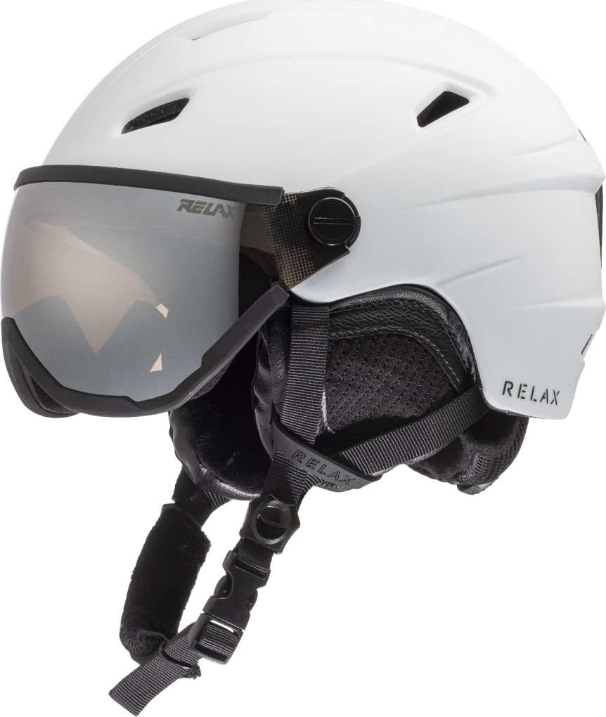 Unisex lyžařská helma RELAX Stealth bílá Velikost: M