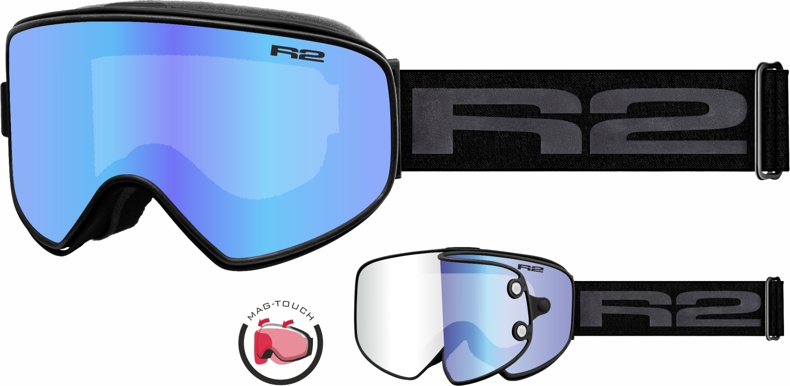 Unisex lyžařské brýle R2 Avalanche černé