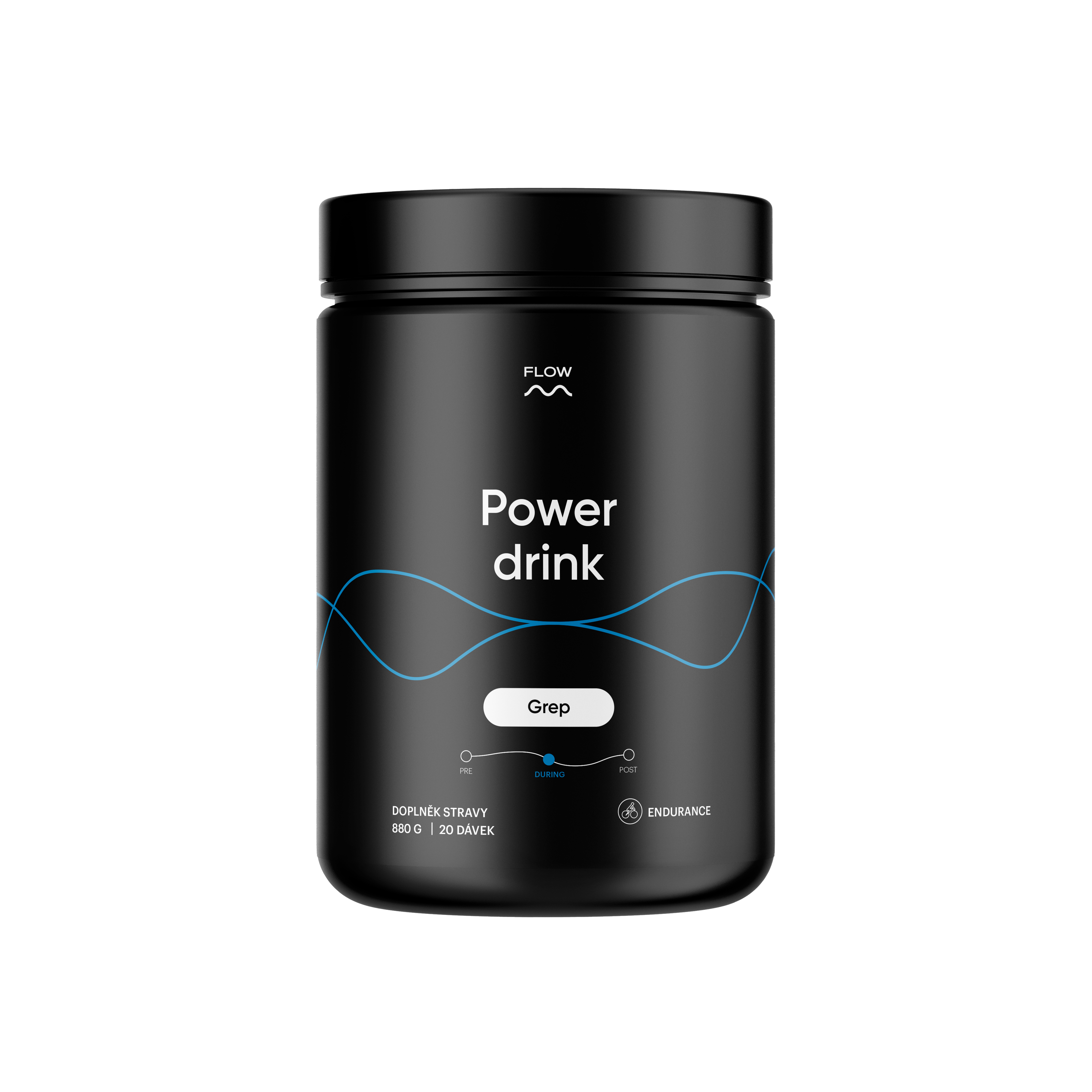 FLOW Power drink, 880g Příchuť: grep