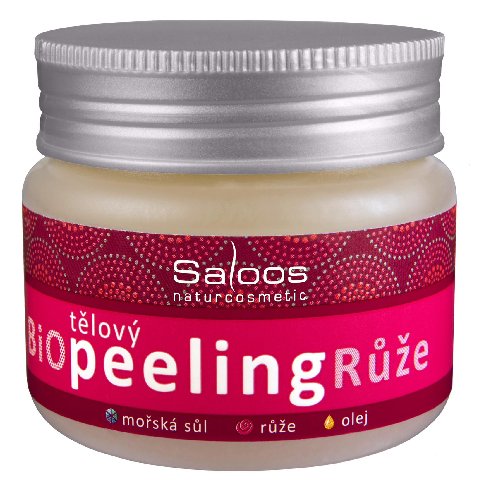 Saloos Růže 140 ml | Bio tělový peeling