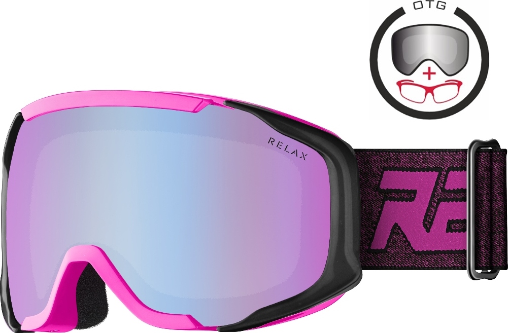 Dětské lyžařské brýle RELAX De-vil růžová