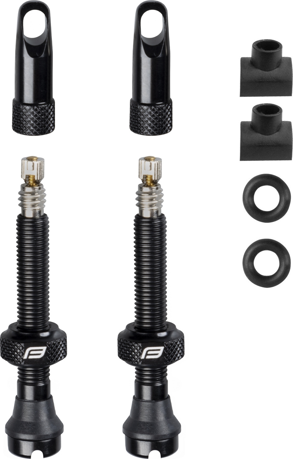 ventilky FORCE pro bezdušový systém 2xFV 44mm,čern