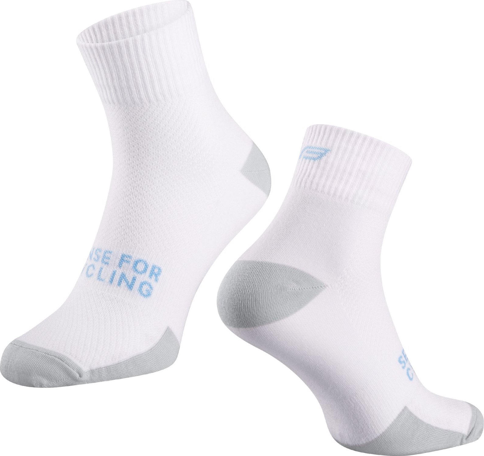 ponožky FORCE EDGE, bílo-šedé Velikost: L-XL/42-46