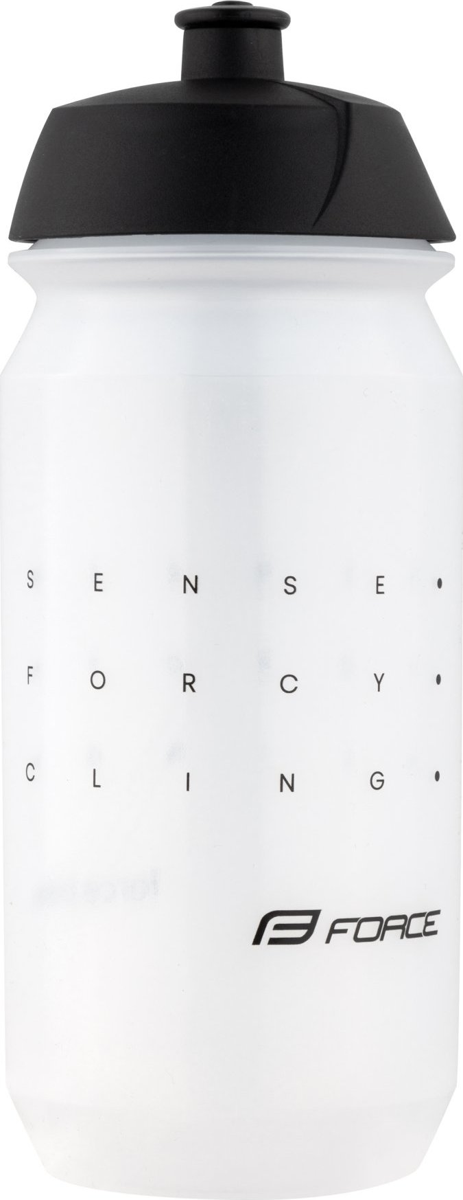 láhev FORCE SENSE 0,5 l, transparentní-černá