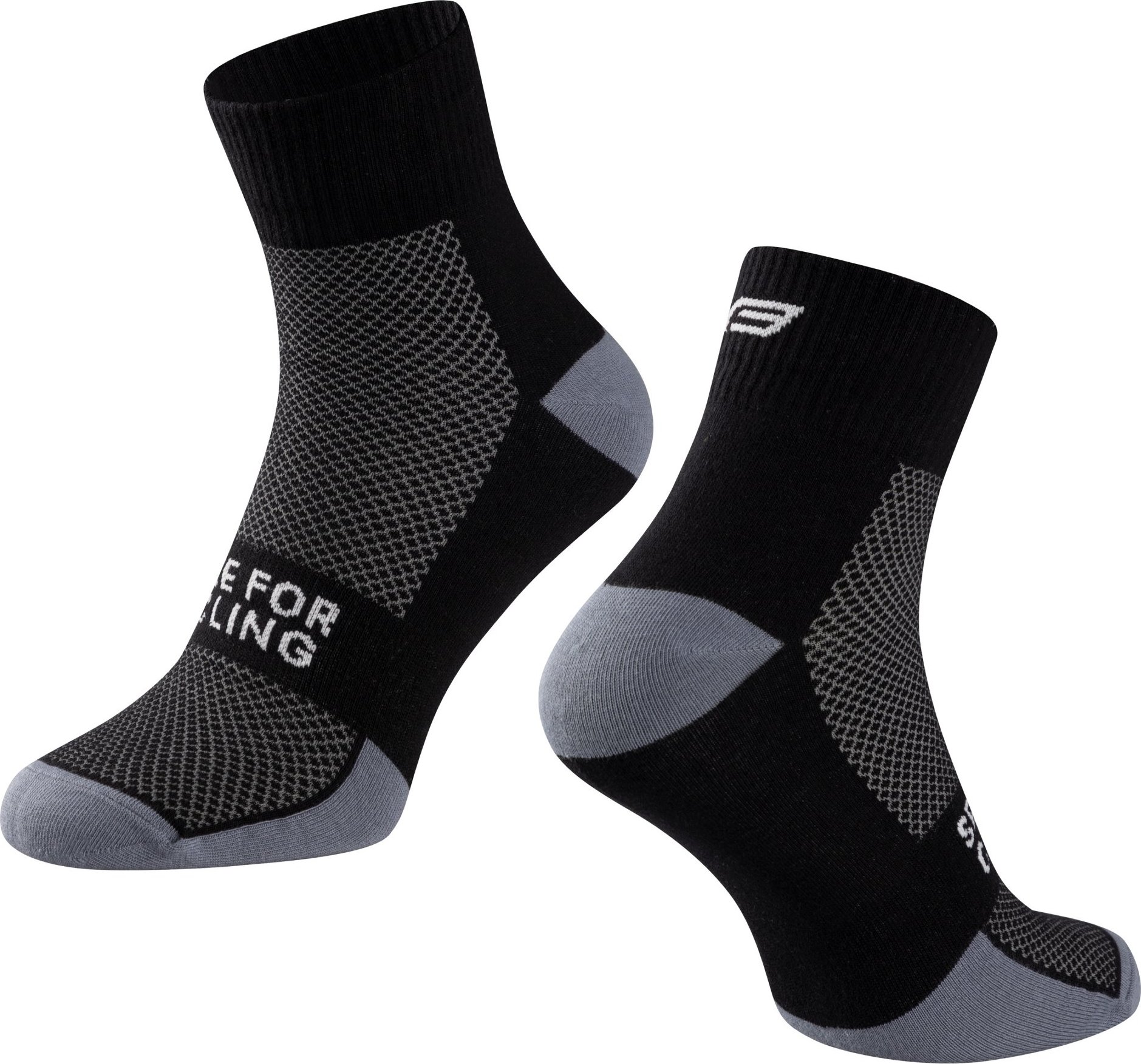 ponožky FORCE EDGE, černo-šedé Velikost: L-XL/42-46