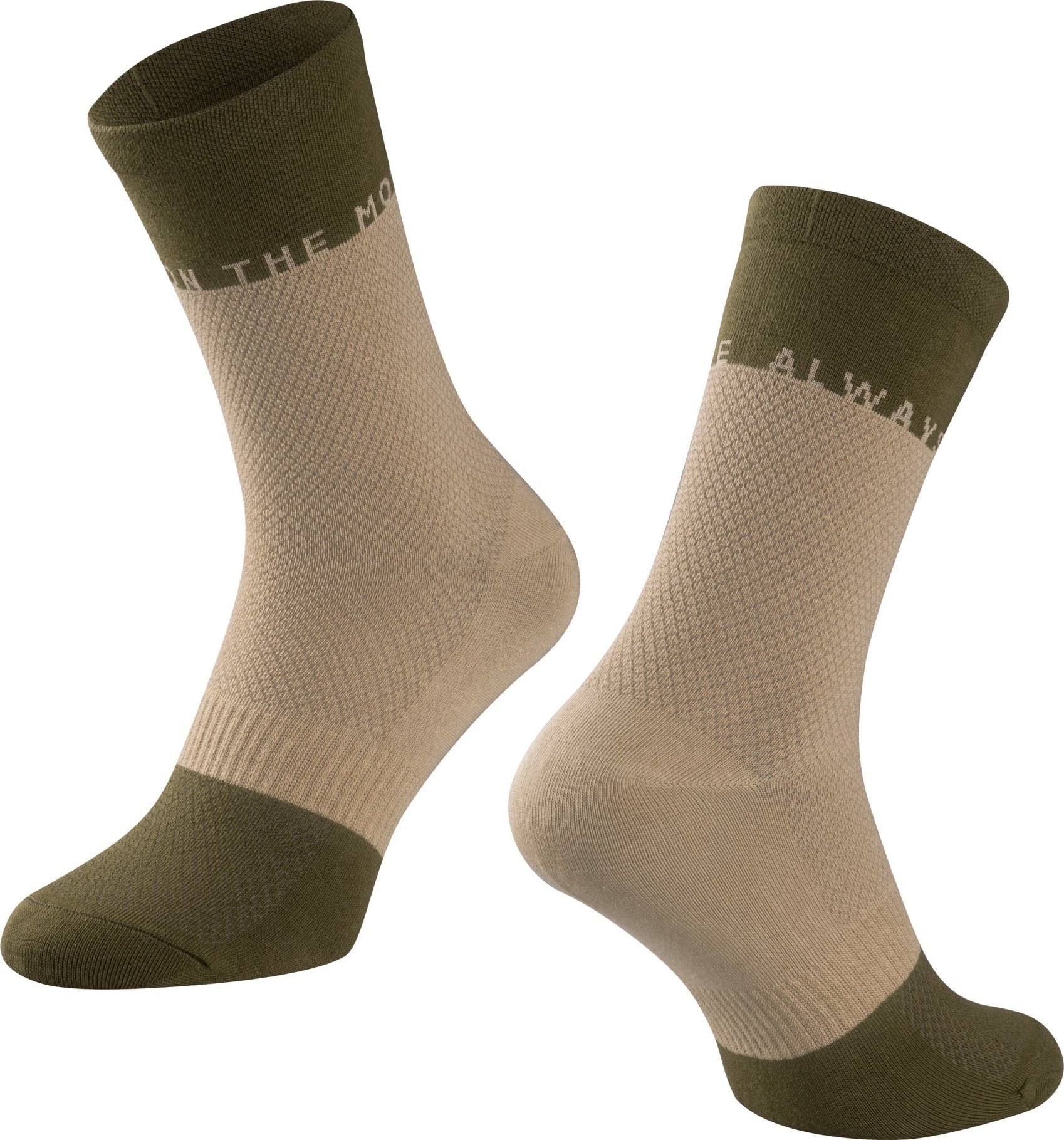 ponožky FORCE MOVE, hnědo-zelené Velikost: L-XL/42-46
