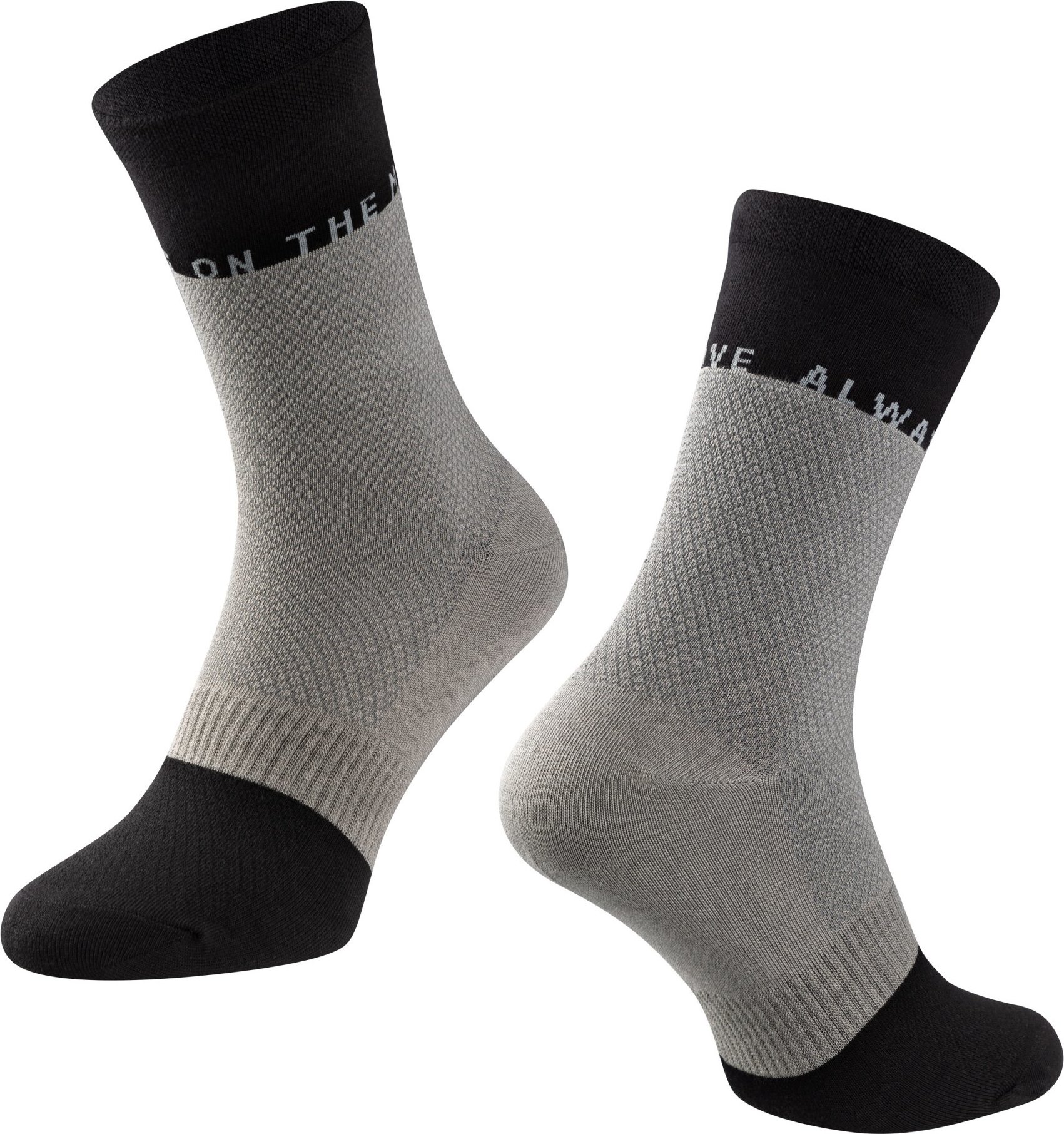 ponožky FORCE MOVE, šedo-černé Velikost: S-M/36-41