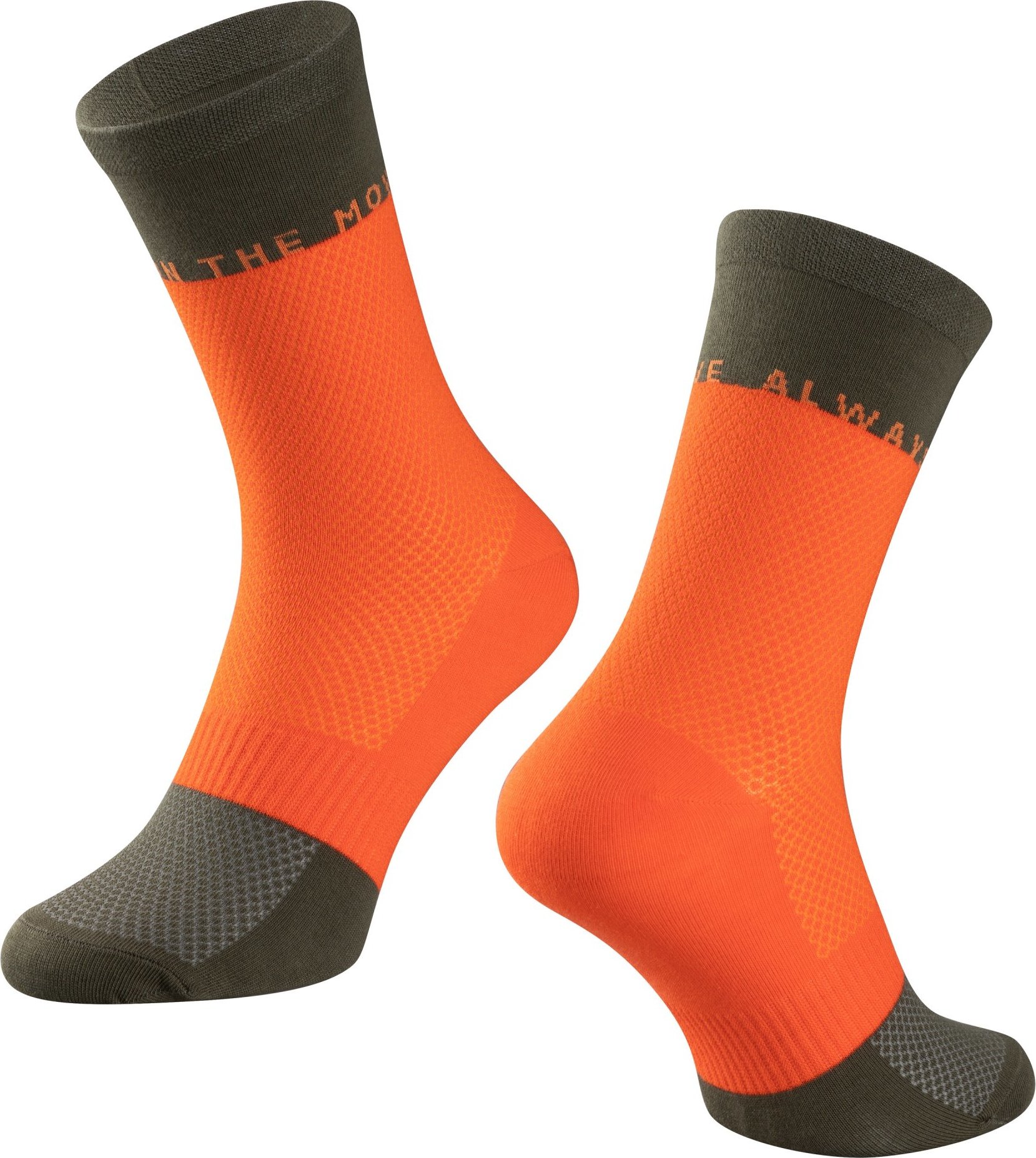 ponožky FORCE MOVE, oranžovo-zelené Velikost: S-M/36-41