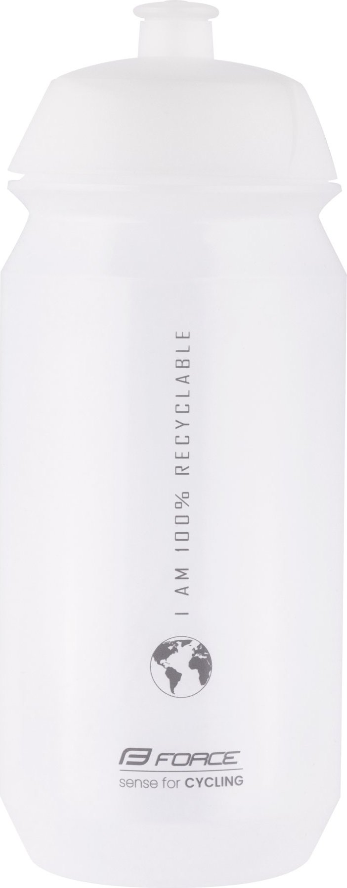 láhev FORCE BIO EARTH 0,5 l, transparentní-šedá