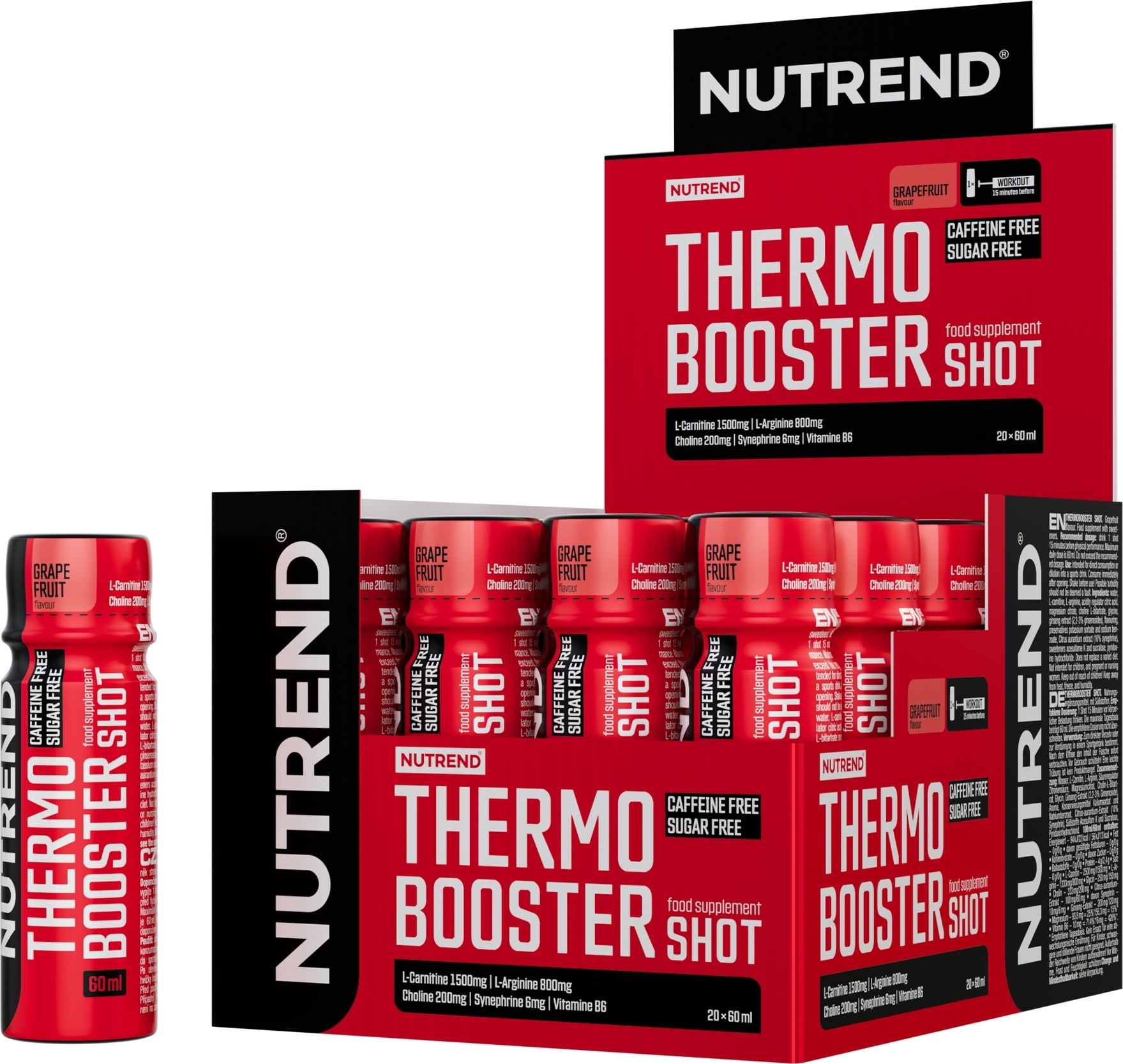 NUTREND Thermobooster Shot, 20x 60 ml box, grep