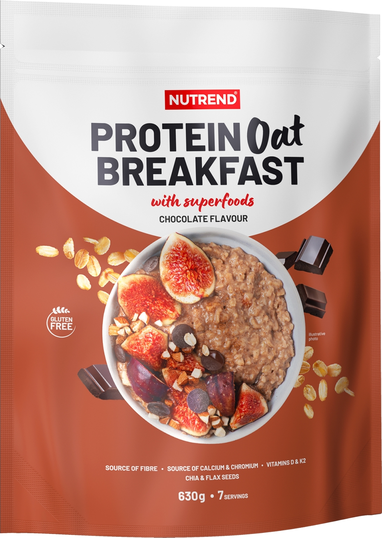 Nutrend Protein Oat Breakfast 630 g - čokoláda