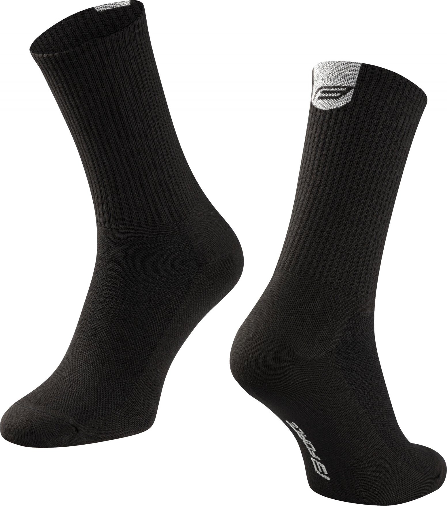 ponožky FORCE LONGER SLIM, černé Velikost: S-M/36-41