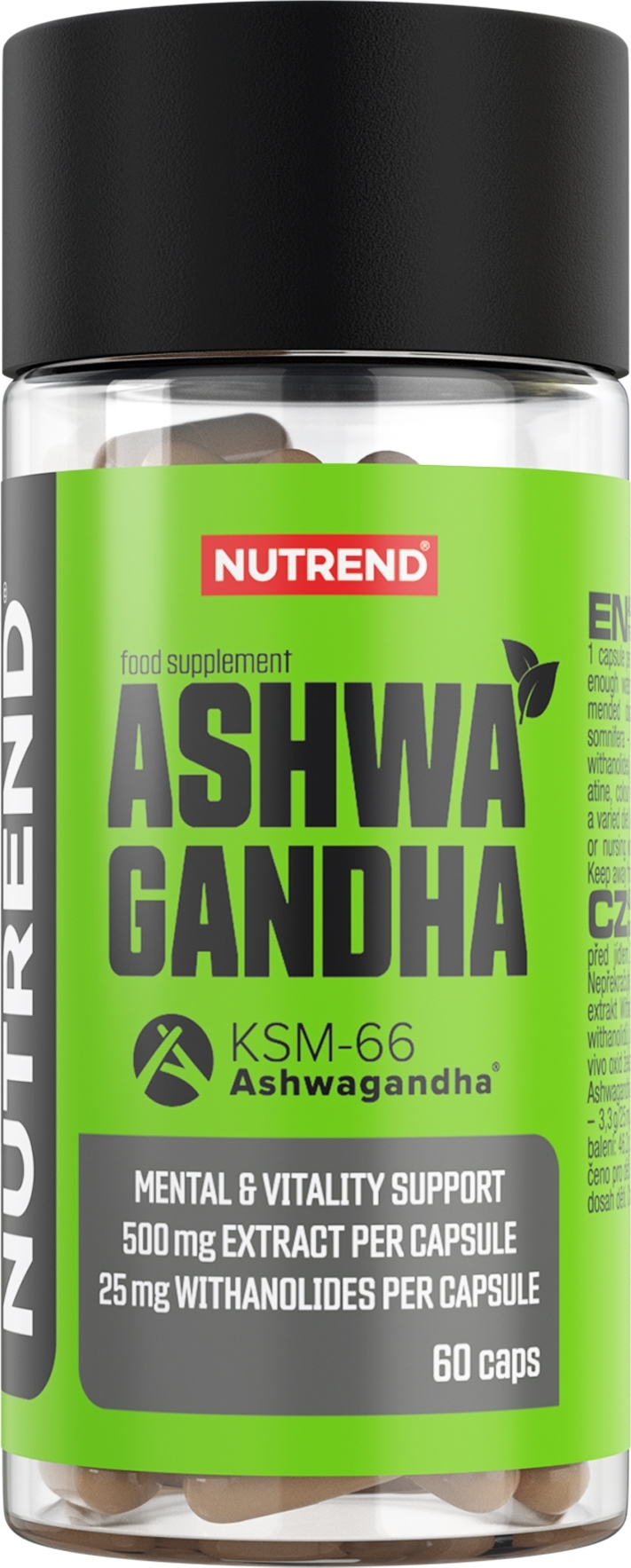 NUTREND Ashwagandha, 60 kapslí