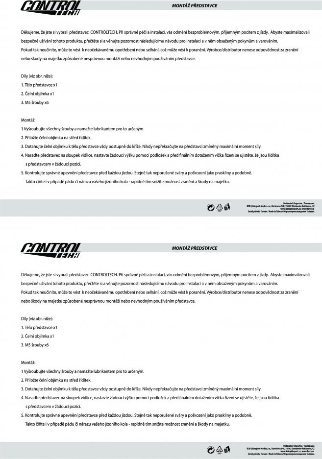 představec CONTROLTECH LYNX ENDURO 35/40mm/0°,Al