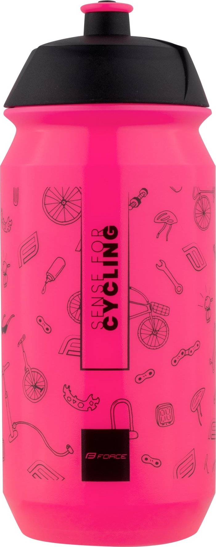 láhev FORCE PLAY 0,5 l, růžovo-černá