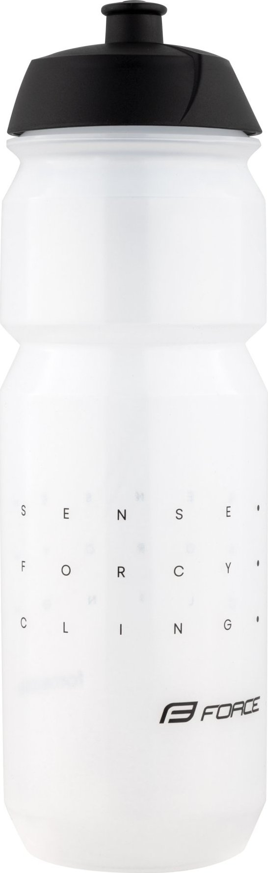láhev FORCE SENSE 0,75 l, transparentní-černá