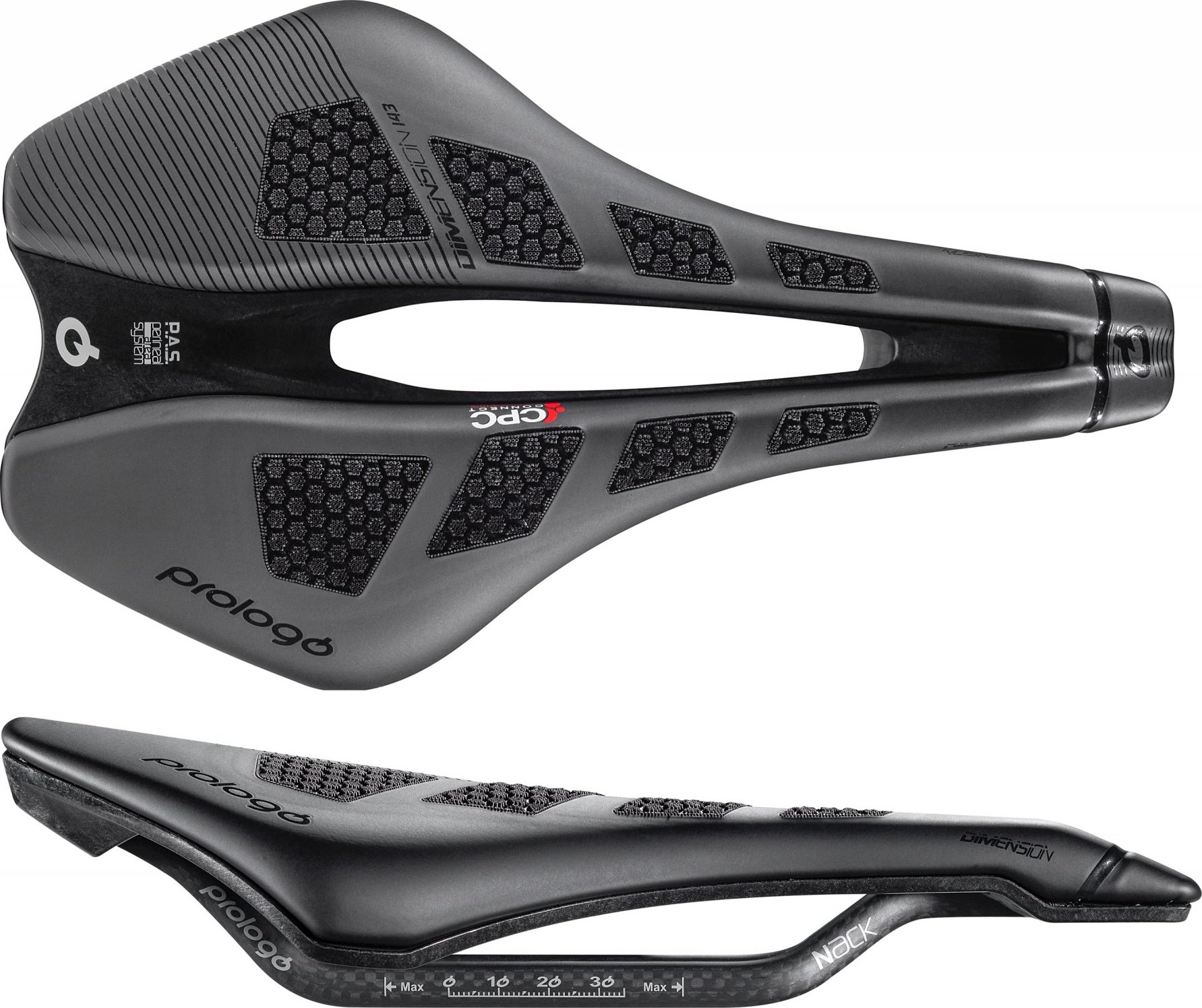 sedlo PROLOGO DIMENSION PAS NACK CPC 143 černé