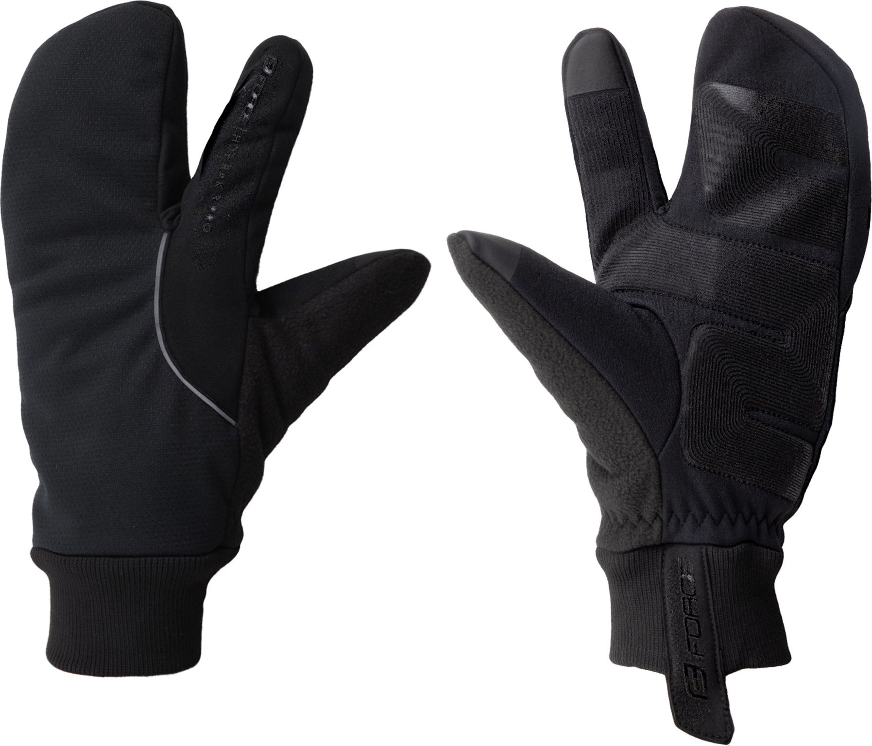 FORCE rukavice zimní F HOT RAK 3 PRO, černé Velikost: XL