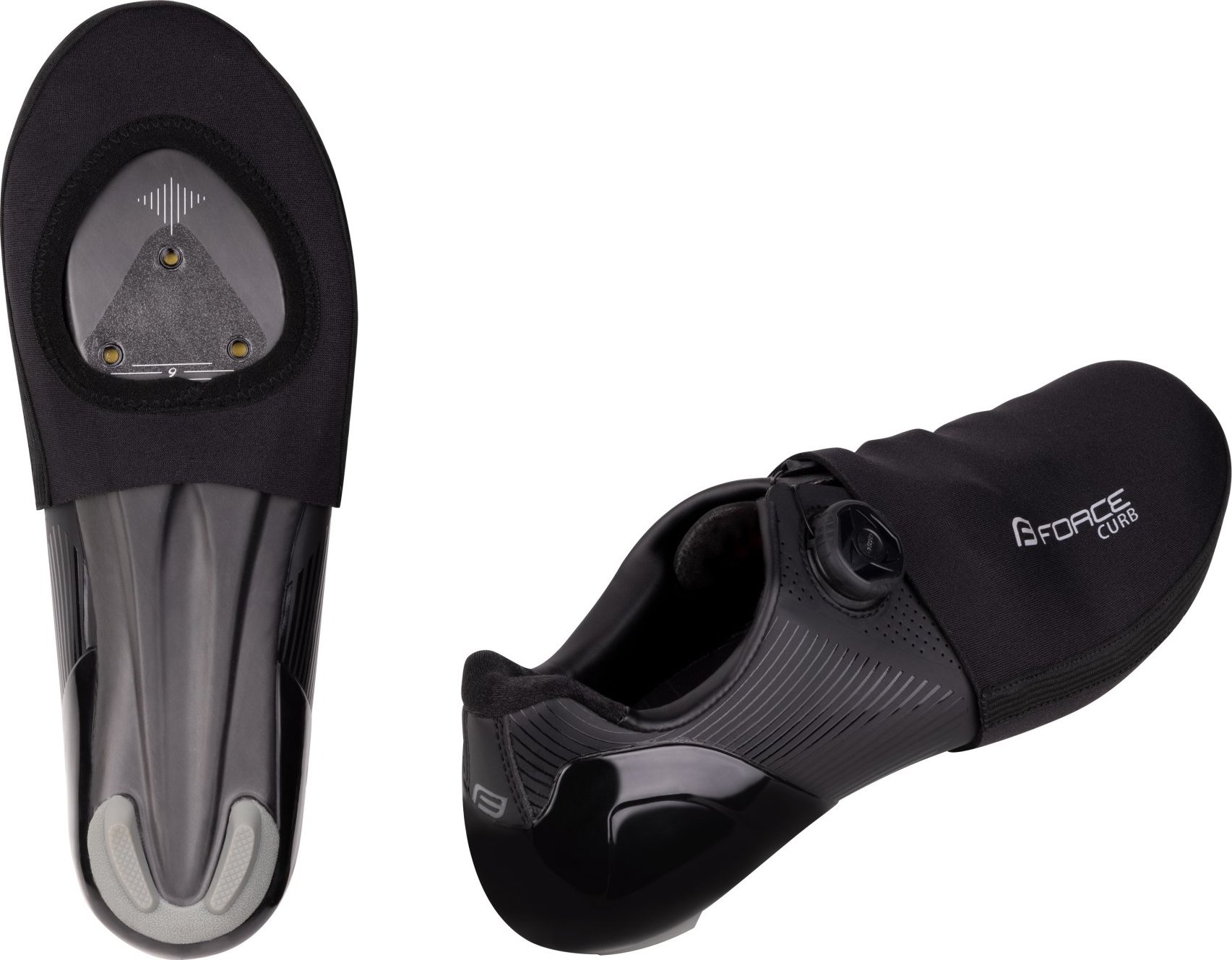návleky na špičku treter FORCE CURB, černé Velikost: L-XL