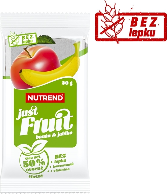NUTREND Just Fruit, tyčinka, 30 g banán a jablko
