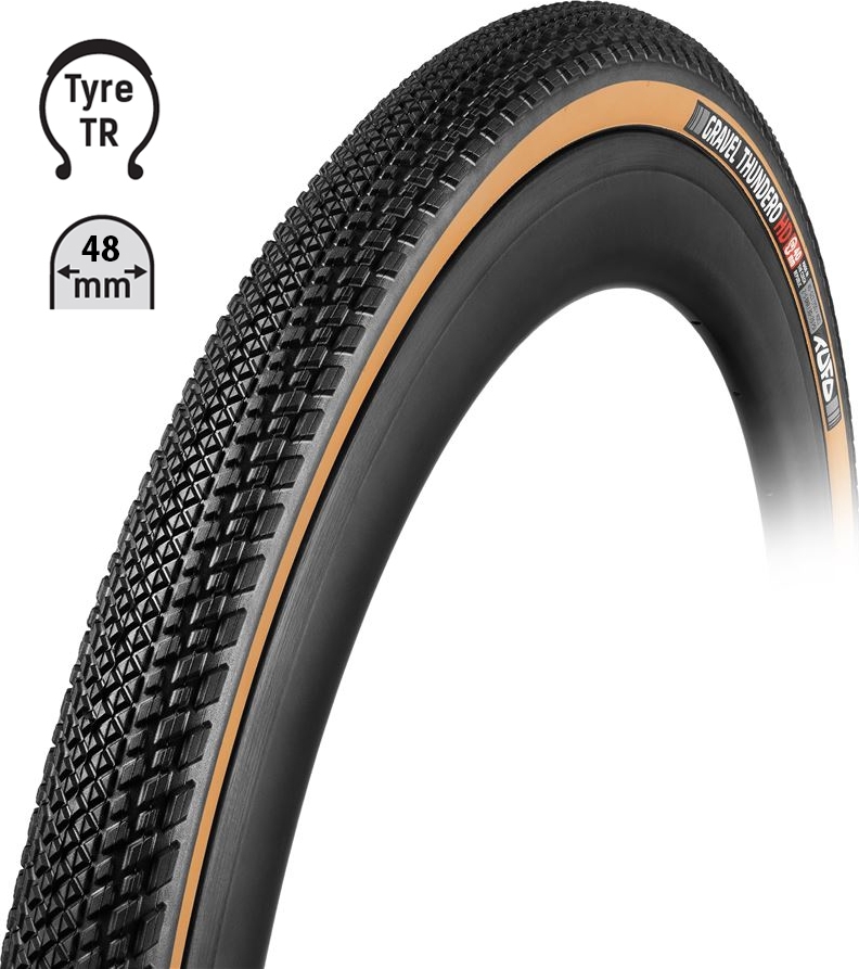plášť TUFO Gravel THUNDERO HD 700x48C,bezd.črn/béž