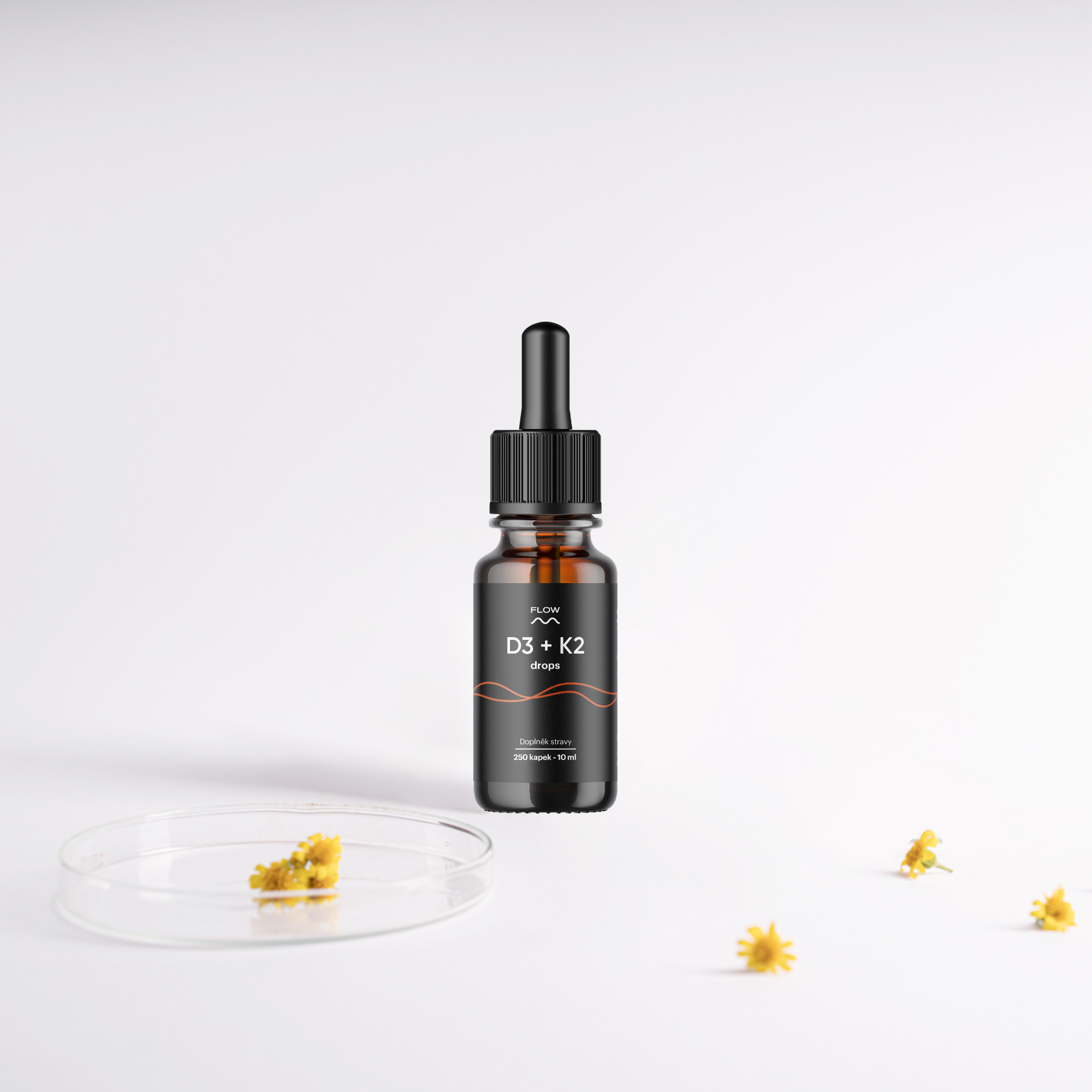 FLOW D3 + K2 Oil, 10ml - min. trvanlivost do 01.04.2025