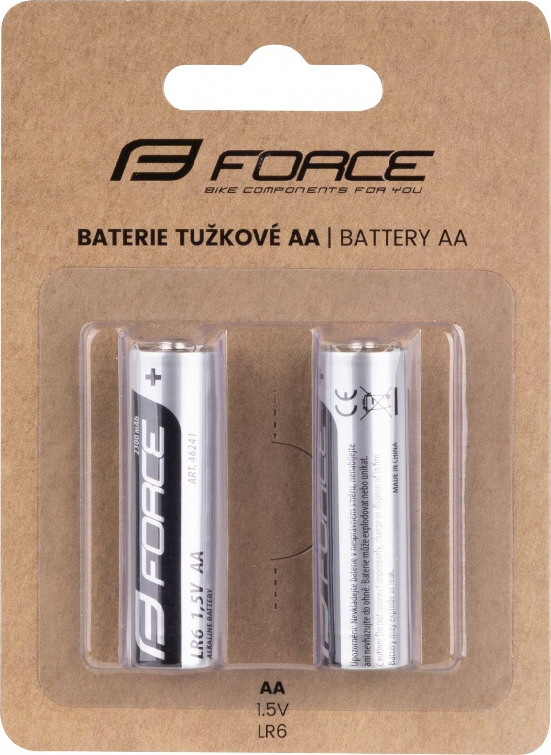 baterie FORCE tužkové AA / 1,5V 1 x 2 ks