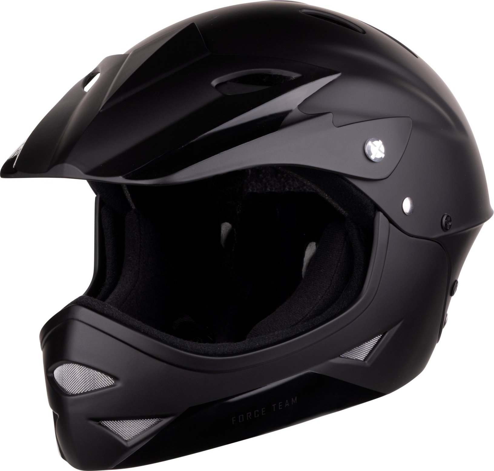 přilba FORCE DOWNHILL junior, černá matná S - M