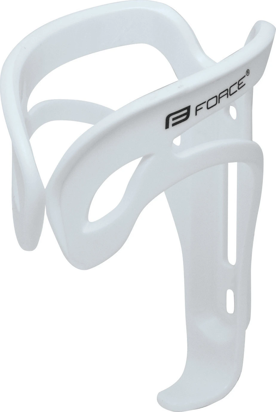 Košík láhve FORCE LENS, plastový, bílý/černý Barva: Bílá