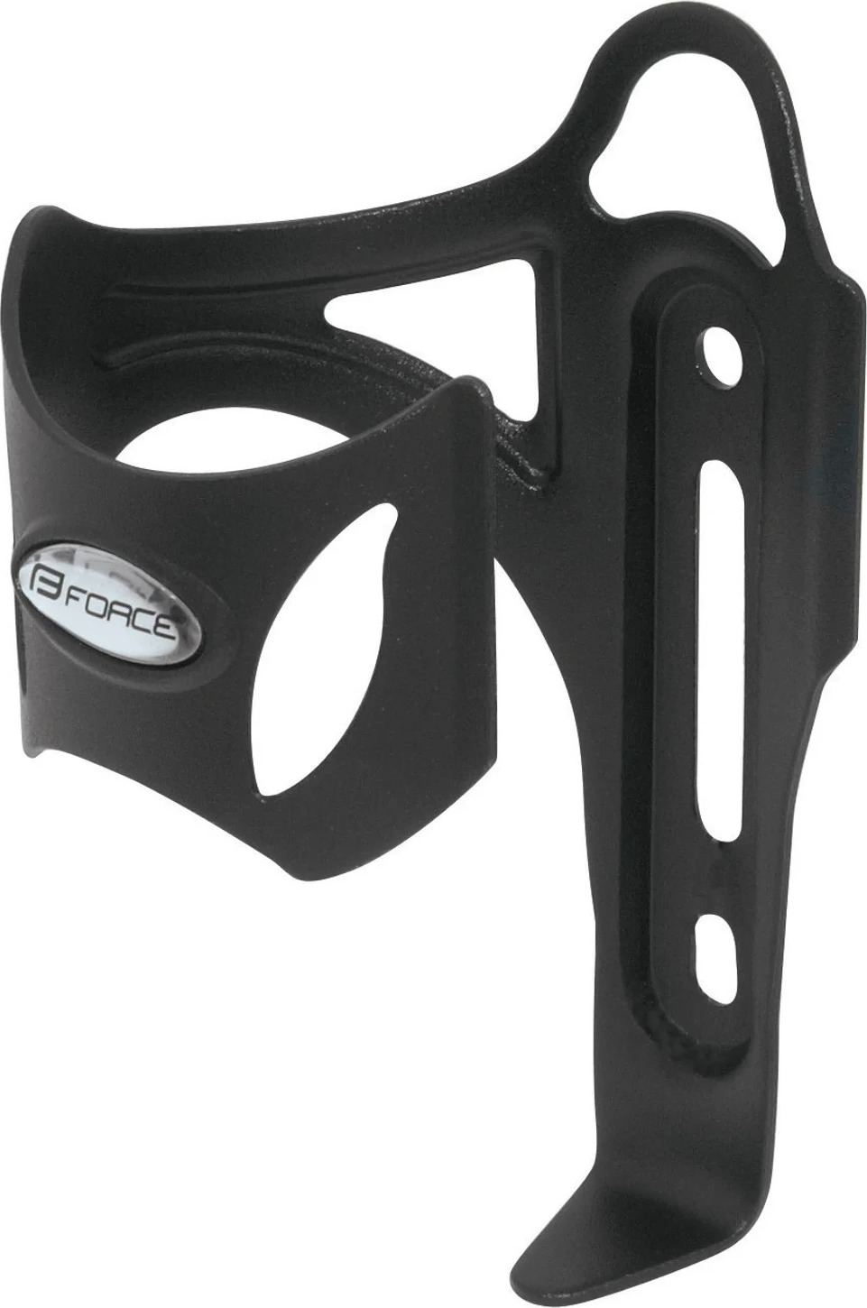 košík láhve FORCE SIDE Al - černý/bílý Barva: Černá