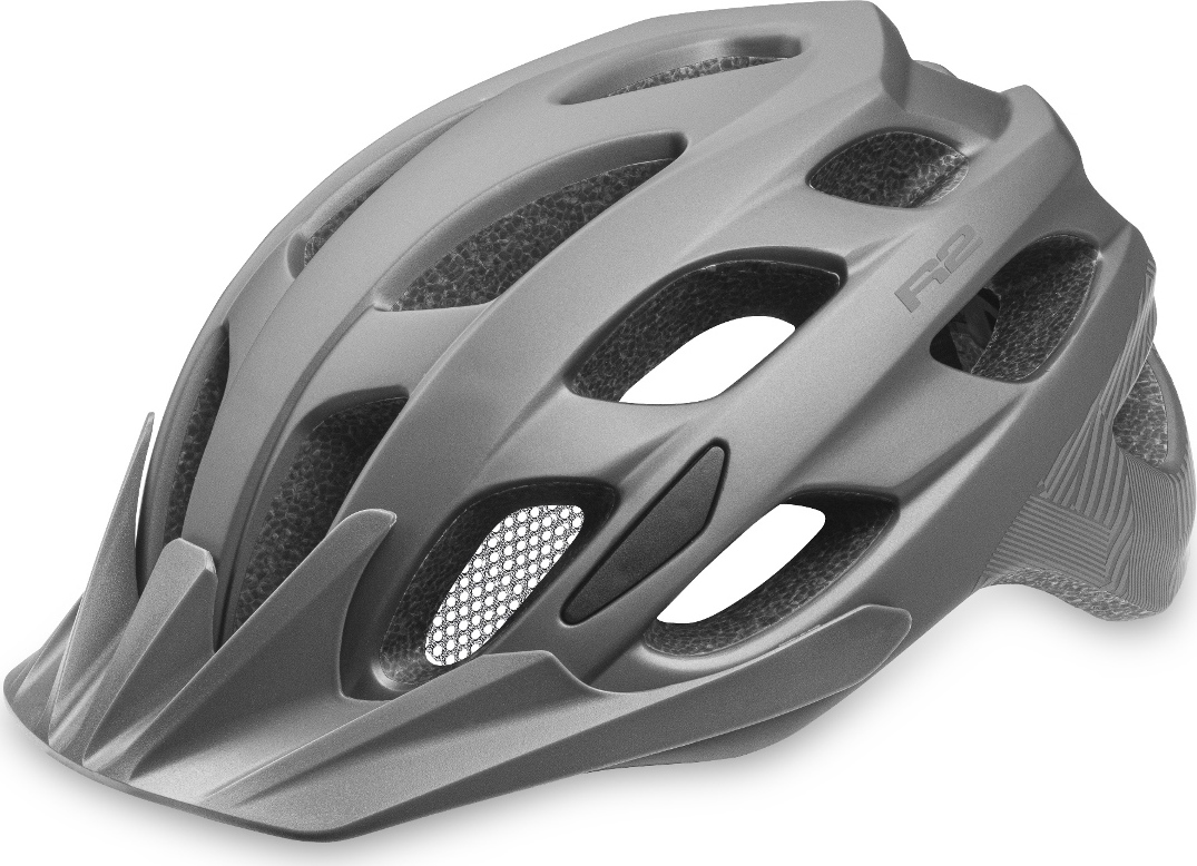 Unisex cyklistická helma R2 Cliff šedá Velikost: M