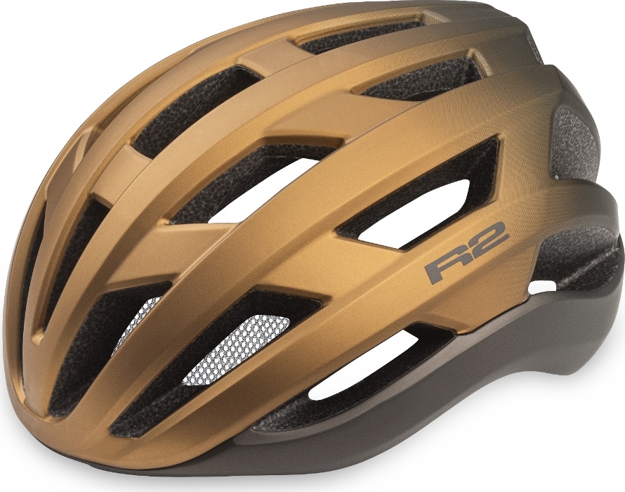 Unisex cyklistická helma R2 Verge zlatá Velikost: L