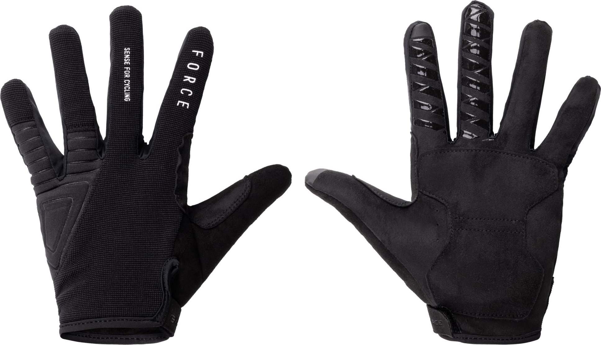 rukavice FORCE MTB CRAG, černé Velikost: M