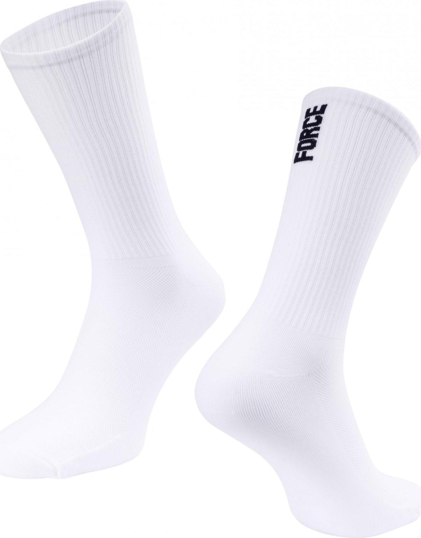 ponožky FORCE LONGER SLIM, bílé Velikost: L-XL/42-46
