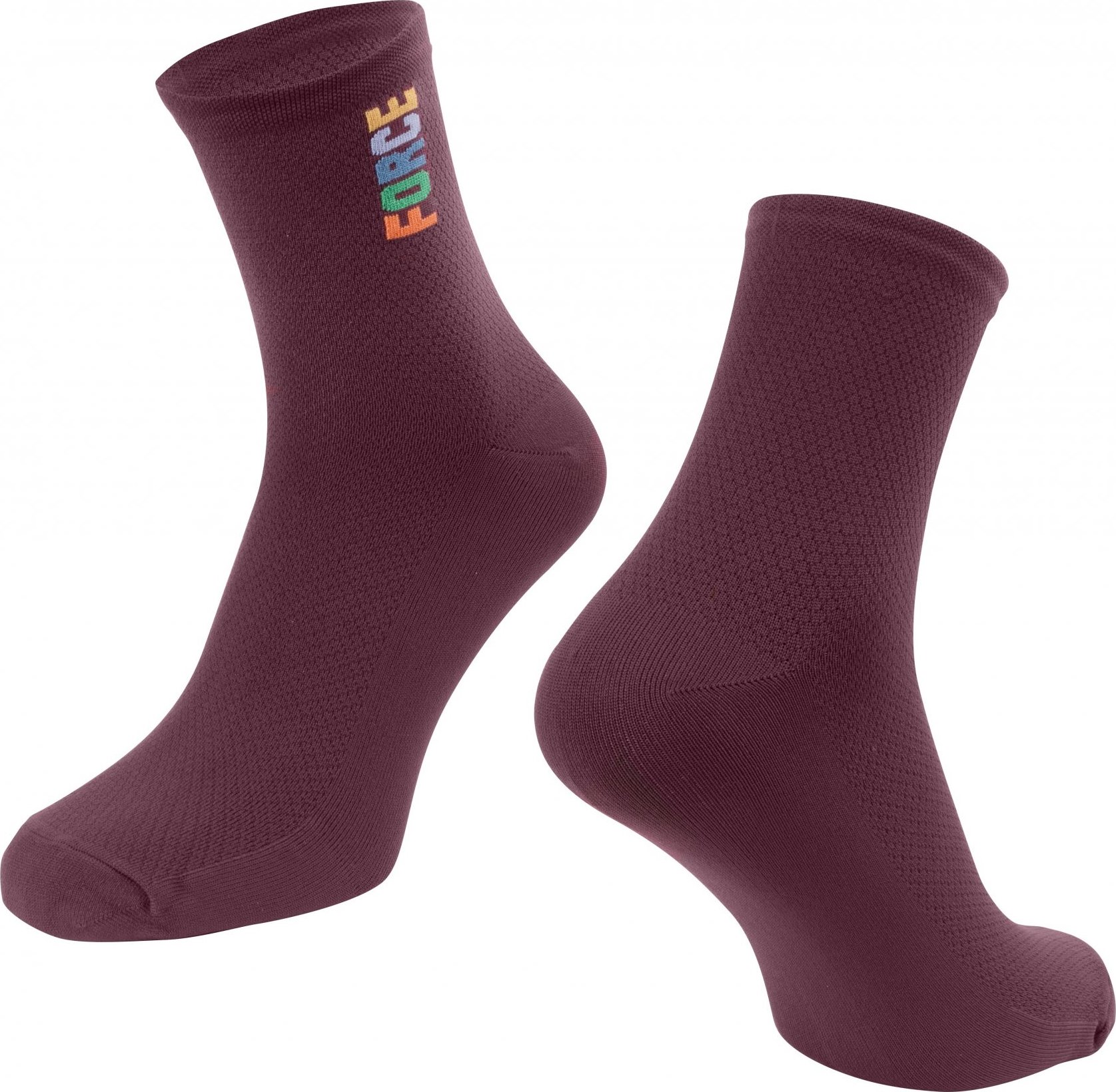 ponožky FORCE COLOUR krátké, vínové Velikost: L-XL/42-46