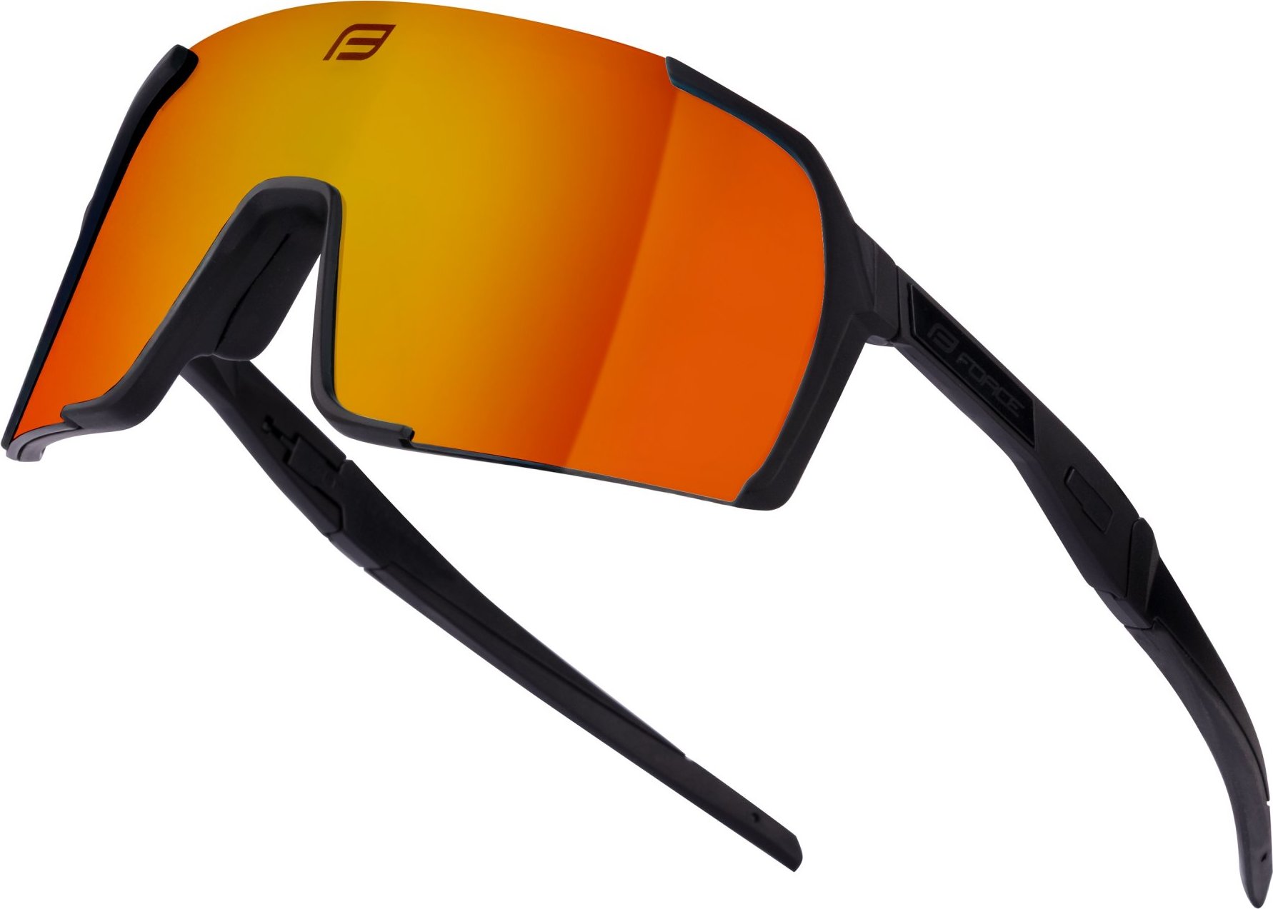 brýle FORCE GLARE černé, červené zrc. sklo