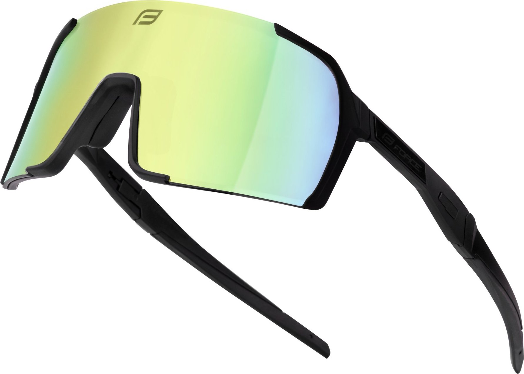 brýle FORCE GLARE černé, žluté zrc. sklo