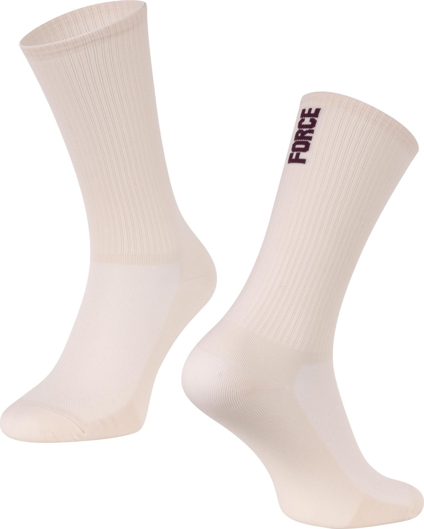 ponožky FORCE LONGER SLIM, krémové Velikost: L-XL/42-46